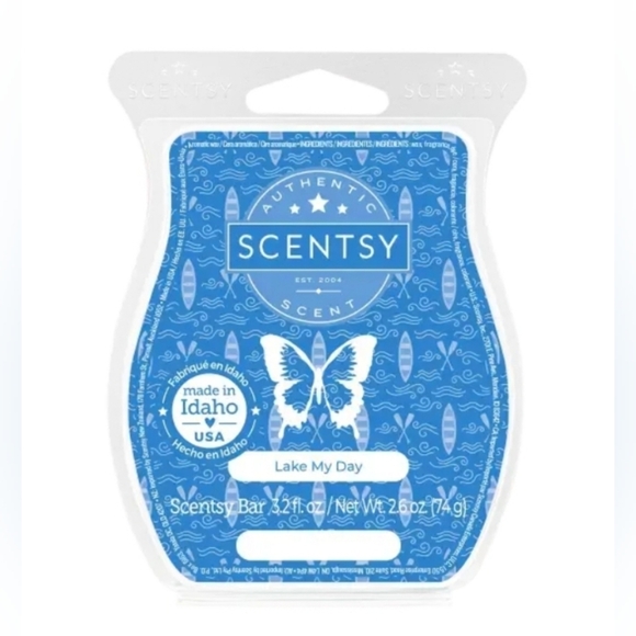 Scentsy Other - Scentsy Lake My Day Waves Crisp Bergamot Fresh Oak Moss Blue Break-Apart Wax